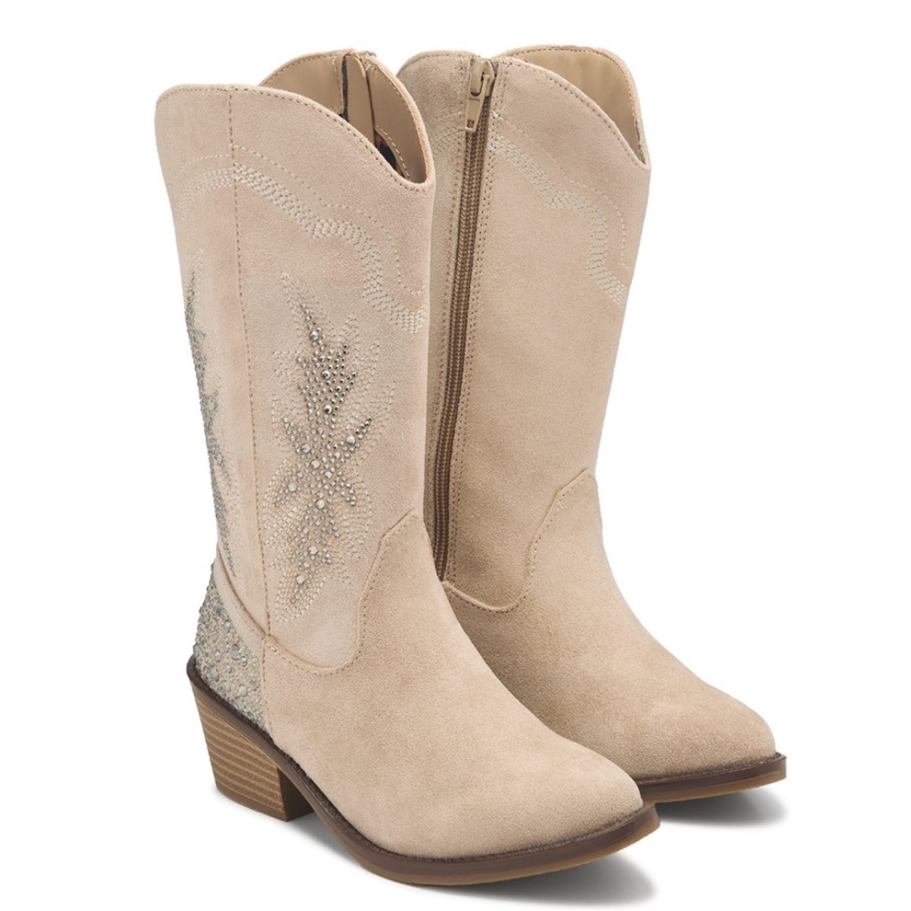 NWT Sand Jeweled Kids Western Boot Big Kid, size 4 - Picture 1 of 6